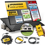 SOLAKON SK-01114 Balkonkraftwerk 880/600 Watt (upgradefähig und bifazial)